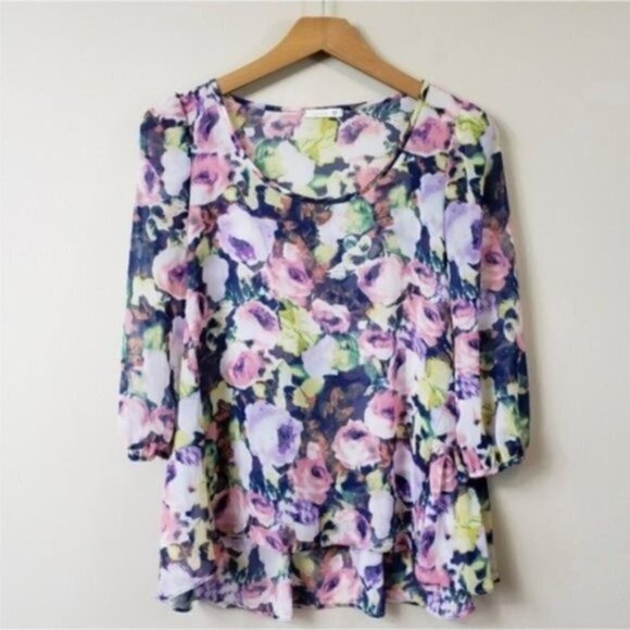 Soprano | Semi-Sheer Floral Blouse - Picture 1 of 4